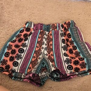multi-colored shorts with cool designs